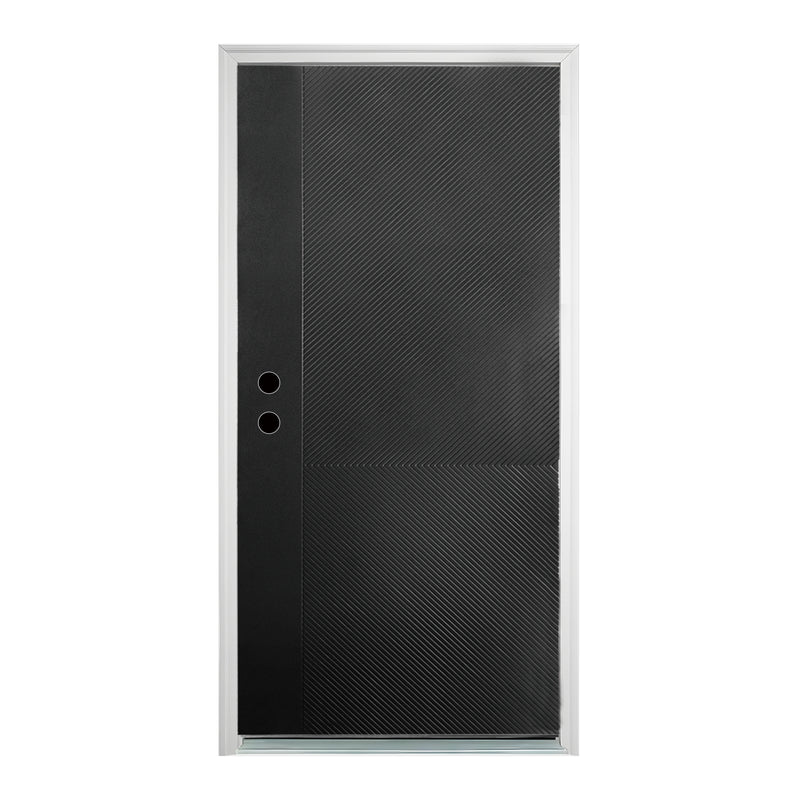 Visco Craftsman | Textured Fiberglass Entry Door in Antique Black