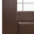 Terran Classic | Mahogany 3/4-Lite Smooth Fiberglass Entry Door with Frosted Glass