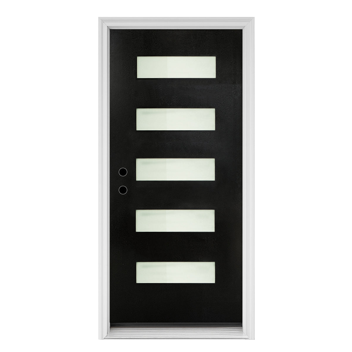 Visco Architectural | 5-Lite Smooth Finish Fiberglass Door with Frosted Glass