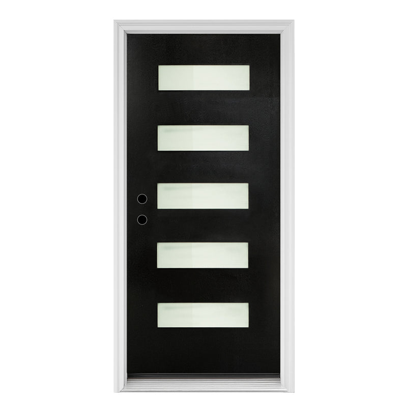 Visco Architectural | 5-Lite Smooth Finish Fiberglass Door with Frosted Glass