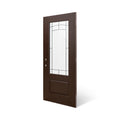 Terran Classic | Mahogany 3/4-Lite Smooth Fiberglass Entry Door with Frosted Glass