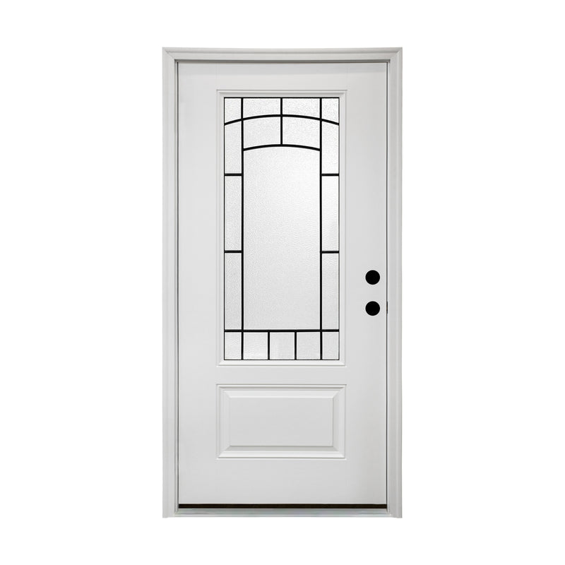 Visco Classic | 3/4-Lite Smooth Fiberglass Entry Door with Frosted Glass