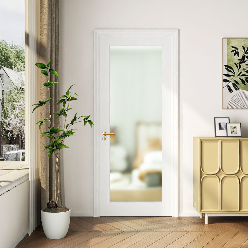 Visco Architectural | Solid Core Interior Door with Frosted Glass