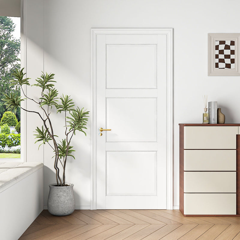 Visco Architectural | 3-Panel Solid Core Interior Slab Door (Primed)