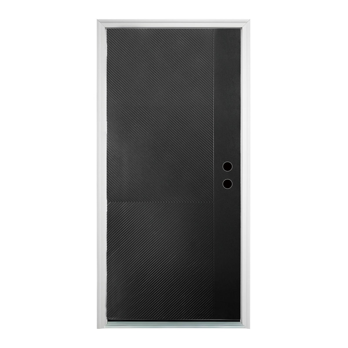 Terran Contemporary | Nickel Brush Finished Fiberglass Entry Door